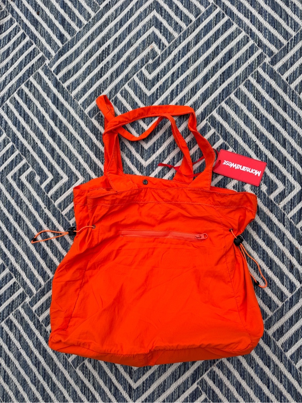 Montana West Orange Nylon Tote Bag